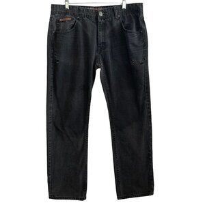 Jordan Craig Jeans 36x32 JC fit slim straight distressed Black Stretch